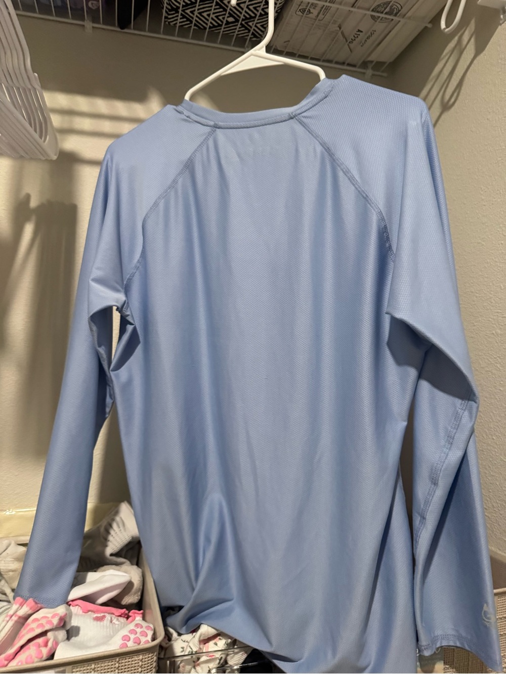Gerry G Light Blue Athletic Crew Top with Silver Logo